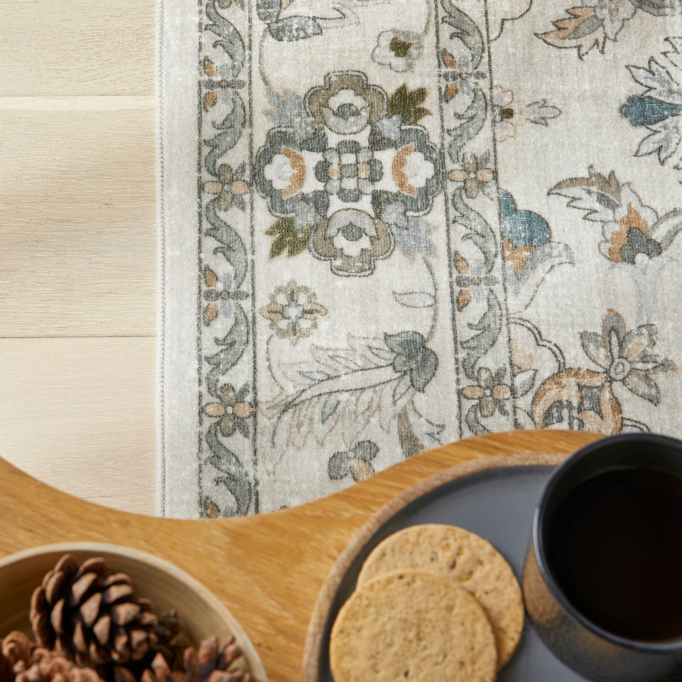 image 1 of Concept Looms Liberty LIB204 Taupe   Washable Non-Slip Velvet-Feel Rug, 300cm x 200cm