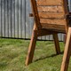 image 4 of Charles Taylor Hand Made Traditional Chunky Rustic Wooden Garden Chair Furniture Flat Packed | Brown | Brown