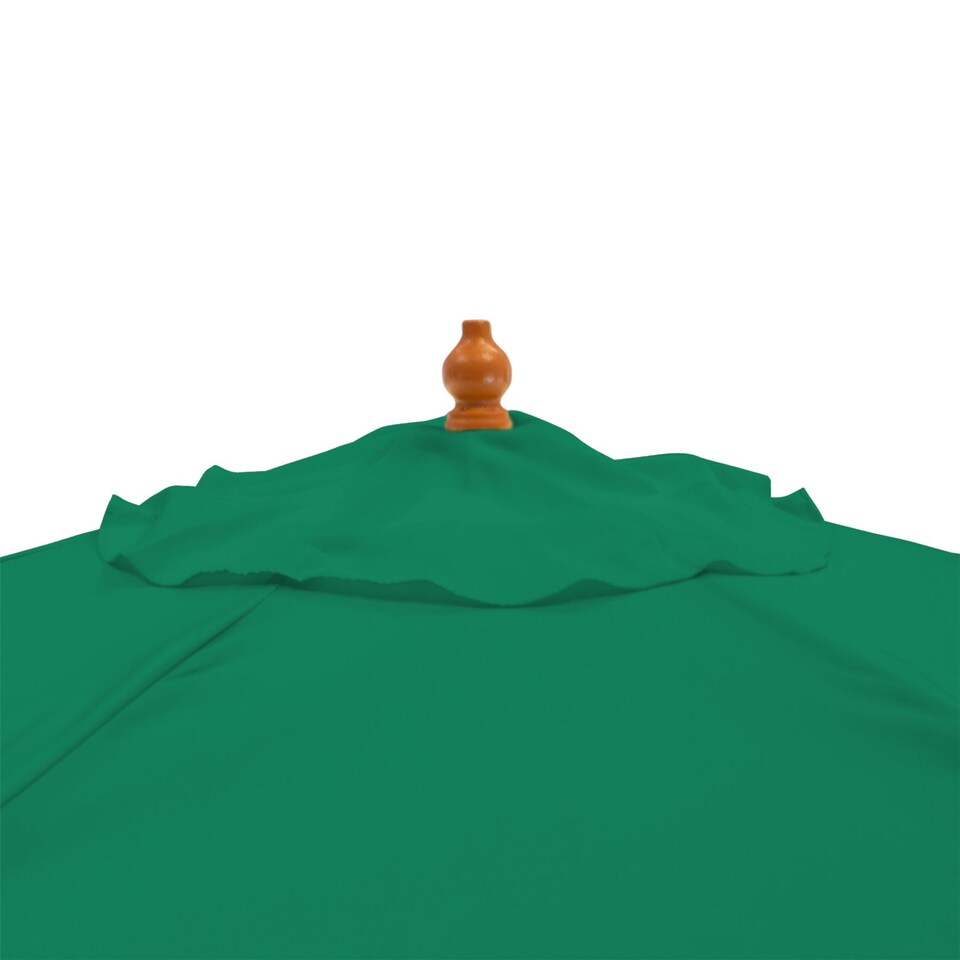 image 1 of Harbour Housewares Wooden Garden Parasol & Base Set - 2.7m - Green