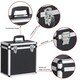 image 4 of Yaheetech Vinyl Storage Case with Lockable Latches Black