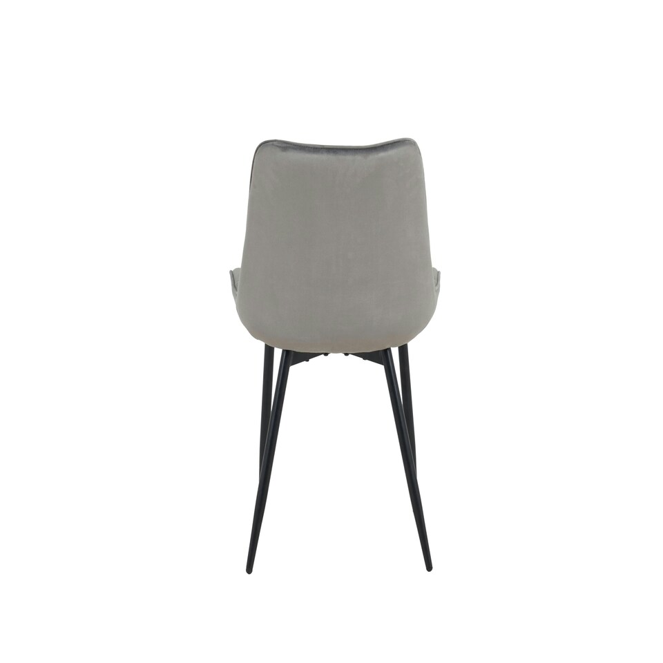 image 1 of Erica Plush Velvet Comfort Dining Chairs - Set of 4 Grey