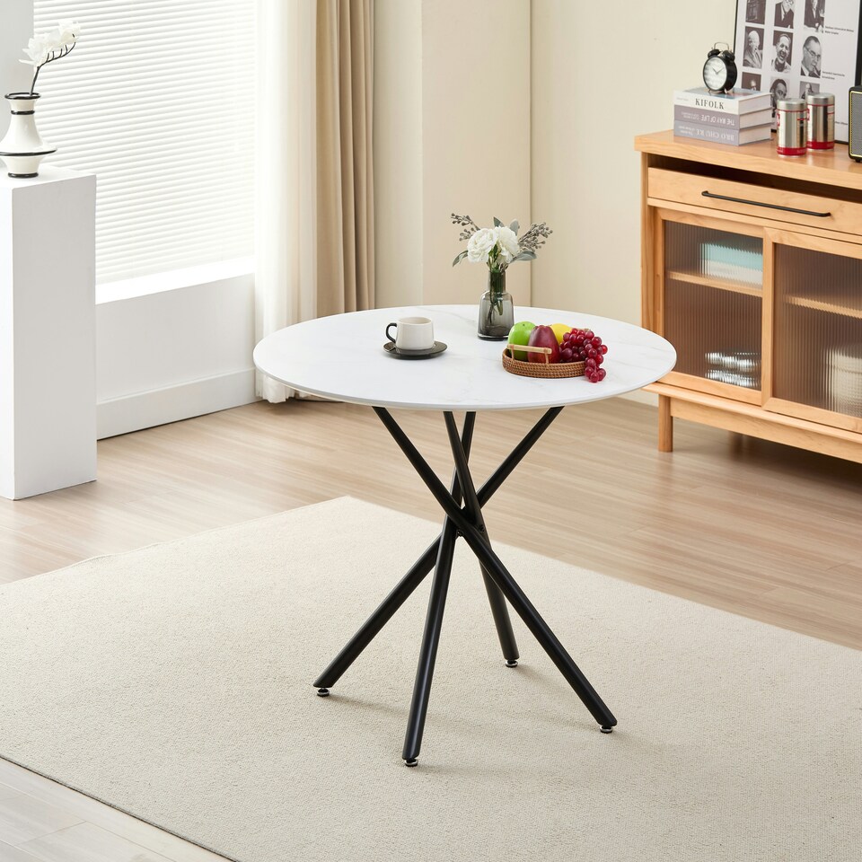 image 1 of Seattle Dining Table with 4 Amelia Velvet Chairs Blue
