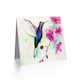 image 2 of Hummingbird And Orchid Flowers Floral Watercolour Art Card