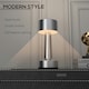 image 5 of HOMCOM LED Cordless Table Lamp with Battery Operated for Bedroom, Silver