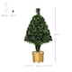 image 7 of HOMCOM 2FT Prelit Artificial Christmas Tree Fiber Optic LED Light Decoration