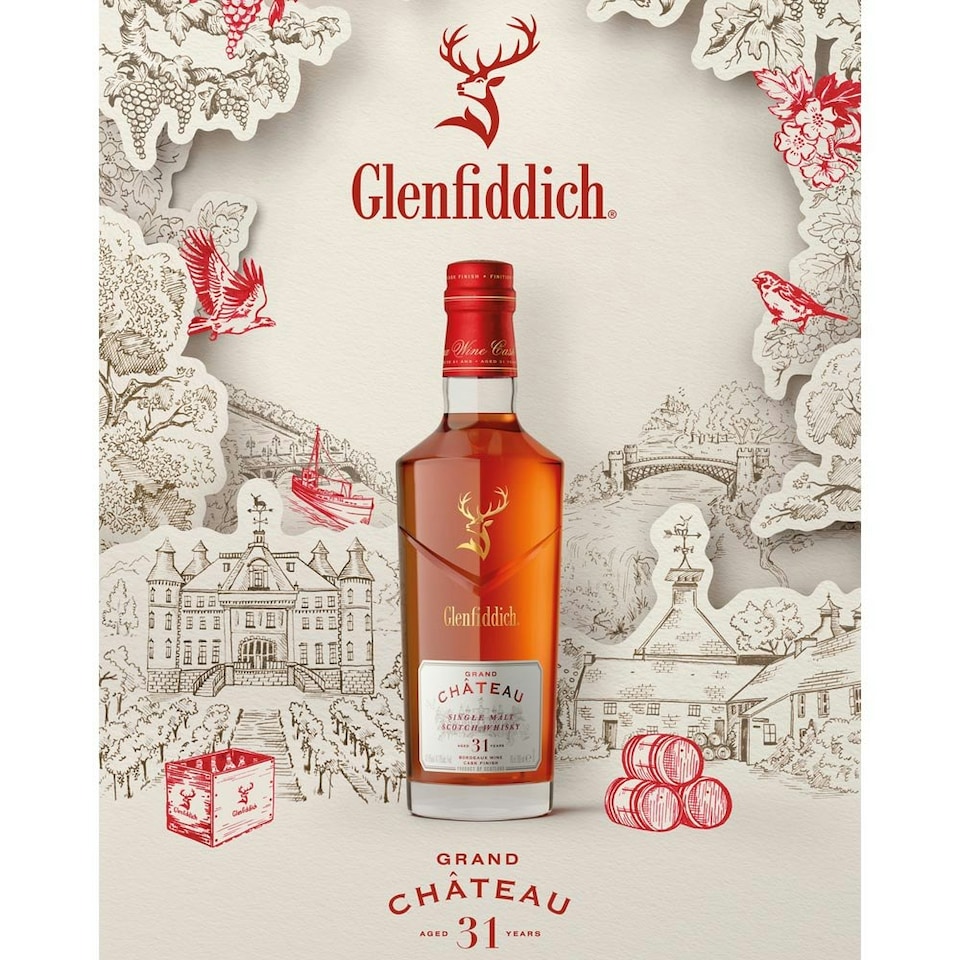 image 1 of Glenfiddich - Grand Chateau Speyside Single Malt Scotch 31 year old Whisky | Multi | Glenfiddich - Grand Chateau Speyside Single Malt Scotch - 31 year old Whisky 70cl 47.6% ABV | 1