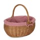 image 2 of Large Deluxe Shopping Basket with Red Checked Lining Red | Red and White Checked | One Size