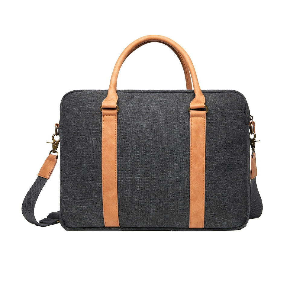 image 1 of Vinga Bosler Canvas Recycled 0.35L Laptop Bag - Black - 40cm x 30cm x 9cm Black | 40cm x 30cm x 9cm