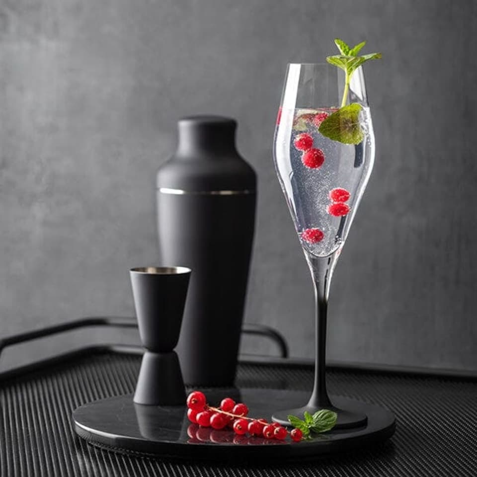 image 1 of Villeroy & Boch Manufacture Rock Noire Set of 4 Champagne Flutes