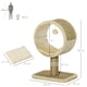 image 7 of PawHut 56cm Cat Tree for Small Cat with Scratching Post Tunnel Cushion Beige