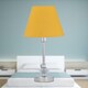 image 3 of Chrome Jewelled Table Lamp with Ochre Yellow Shade Chrome | Red