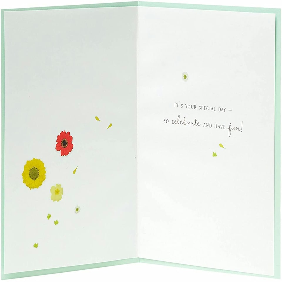 image 1 of Floral Cake Design Into The Meadow Birthday Wishes Card