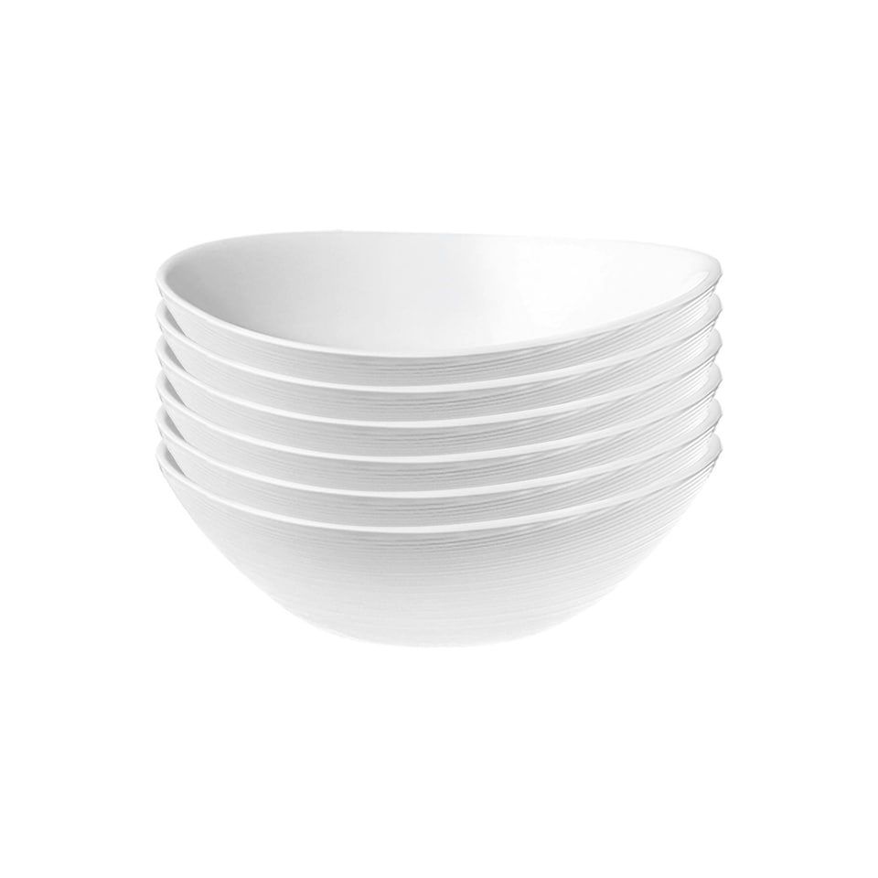 image 1 of Bormioli Rocco Prometo Glass Serving Bowls - 15cm - White - Pack of 6 White