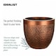 image 7 of Mesh Style Bronze Round Planter, Indoor Plant Pot D26.5 H24.5 cm, 13 ltrs Cap.