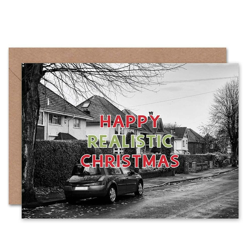image 1 of Alternative Realistic Xmas Dull Street Christmas Card