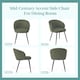 image 10 of SONARA Modern Set of 2 Chunky Weave Fabric Ergonomic Dining Chairs with Arms | Green