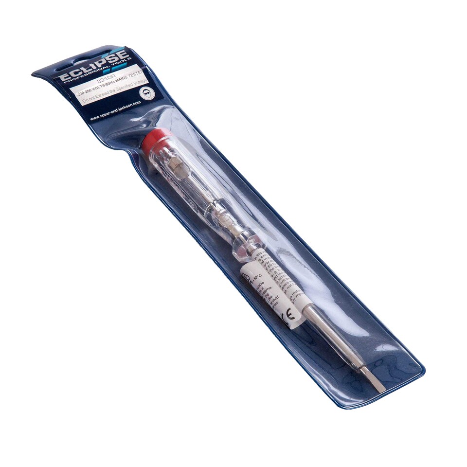image 1 of Eclipse Electric Steel Mains Tester | Clear | Clear/Red | 105mm | 1