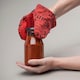 image 6 of Silicone Hot Grab Mini Oven Mitt, Hot Print Green