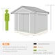 image 7 of Outsunny 7 x 4ft Metal Garden Shed, Outdoor Storage Tool House with Ventilation Slots, Foundation Kit and Lockable Double Doors, Light Brown