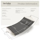 image 6 of Hammock Eden - with support bars, for 2 people, durable fabric | Grey | dark grey | 325 x 150 x 2,50 cm | 1