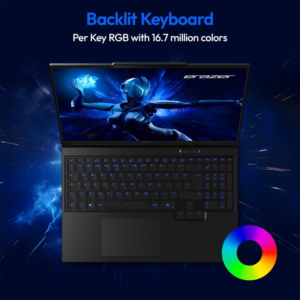 image 1 of Medion Erazer Major 16X1 Intel Core Ultra 7 255H 32GB RAM 2TB SSD RTX 5070 Ti 16 Inch WQXGA 300Hz Windows 11 Home Gaming Laptop - Black - 30041431