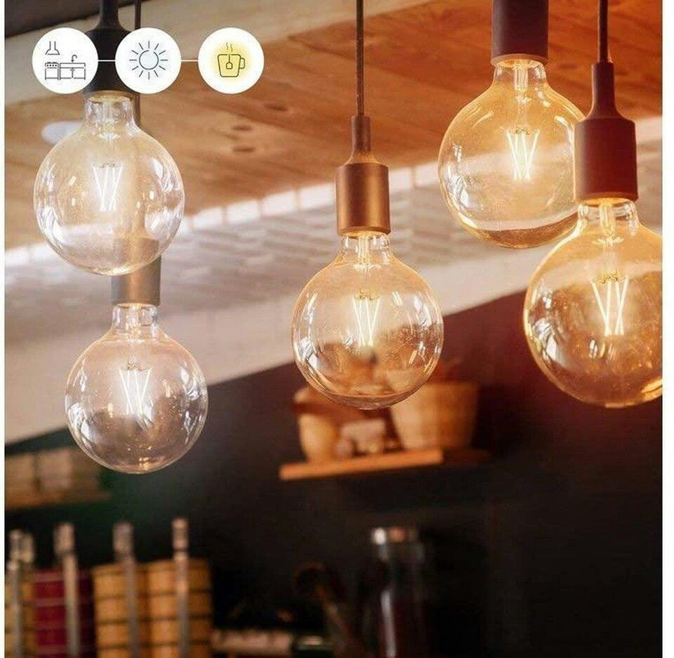image 1 of WiZ G95 E27 LED Filament Tunable Amber Lightbulb