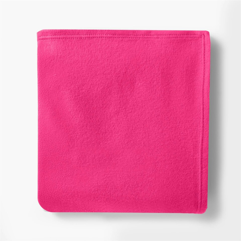 image 1 of OHS Soft Plush Polar Fleece Plain Throw Pink | Pink | Hot Pink - 200CMx240CM