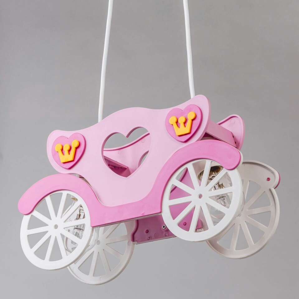 image 1 of BHS Glow Kid's 2 Light Princess Carriage Pendant, Pink