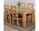 image 2 of Kuba 150x85 cm Chunky Medium Oak Dining Table and 4 Berkeley Leather Chairs | Brown | Brown
