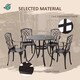 image 7 of Outsunny 5 Pieces Garden Dining Set for 4, Cast Aluminium Outdoor Dining Set with 4 Armchairs and Round Dining Table with Parasol Hole, Garden Furniture Set, Brown
