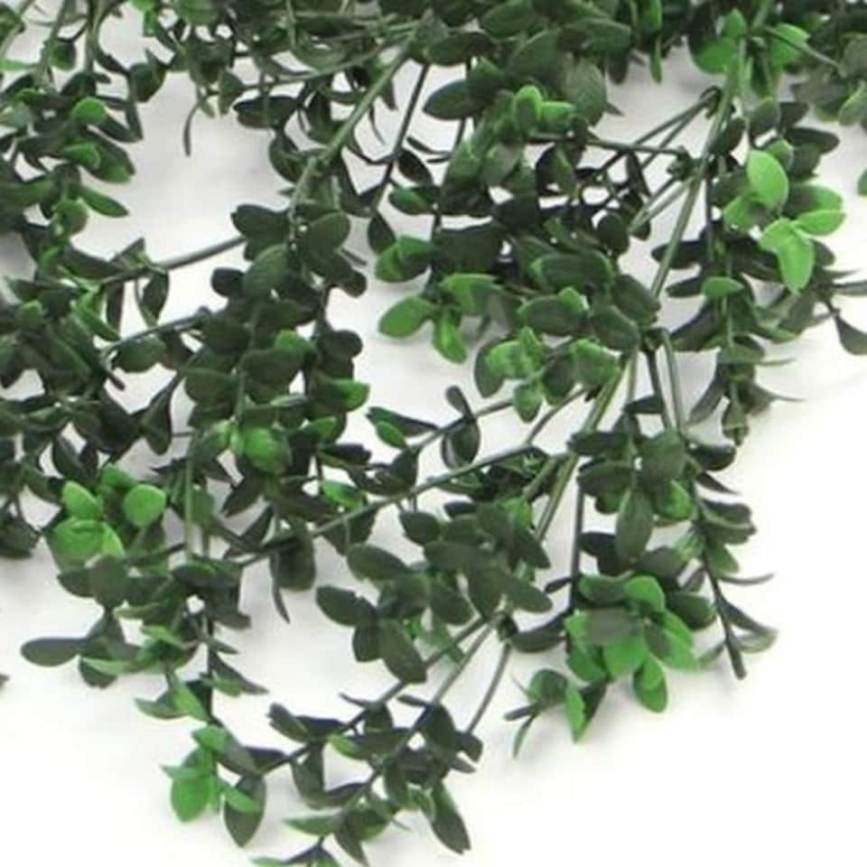 image 1 of Pack of 6 x Hanging UV and Fire Resistant Artificial Small Leaf Plant 78cm