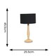 image 3 of ValueLights Victoria Traditional Light Wood Candlestick Table Lamp with Black Drum Shade - LED Bulb Included