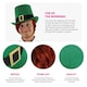 image 2 of Irish Buckle Top Hat with Short Red Wig | Green | 2