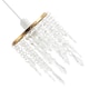 image 4 of Modern Waterfall Design Gold Pendant Shade with Clear Acrylic Droplets and Beads | Gold
