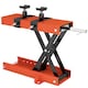 image 1 of HOMCOM 500 kg Motorcycle Scissor Lift Jack, Heavy Duty Steel Adjustable Motorbike Lifting Hoist Stand with Safety Pin, Foldable Lifter for Dirt Bike Repair Maintenance, 45x15 cm Large Platform, Orange