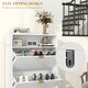 image 8 of HOMCOM Narrow Shoe Storage Cabinet with 2 Flip Drawers for 12 Pairs of Shoes