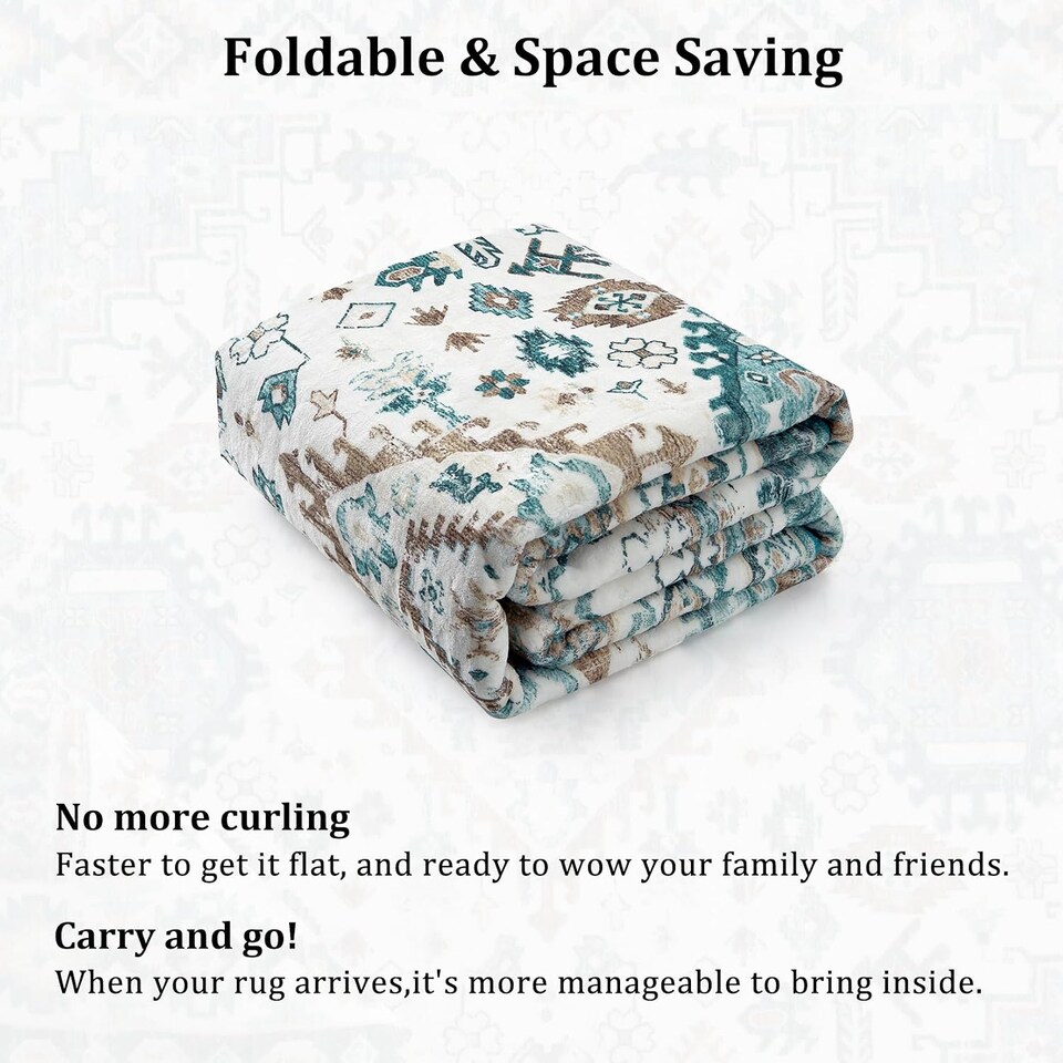 image 1 of London Boutique Washable Greenish Area Rug Living Room Rug Non-Slip 240 x 340cm