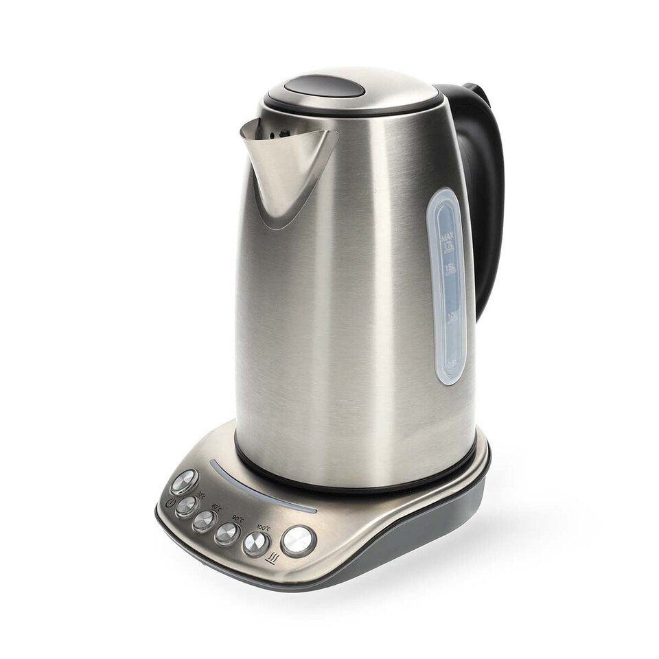 image 1 of Nedis Smart Wi-Fi Kettle, 1.7L Stainless Steel, Variable Temperature 70-100c, 2200W, App& Voice Control, Compatible with Alexa & Google