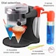 image 5 of Neo Ice Snow Cone Slushie Slushy Slush Cold Shaver Maker Ice Scraper Drinks Cocktail Machine Electric Crusher Dispenser with 4 Straws & 4 Cups (Black)