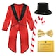 image 1 of Chocolate Factory Boss Costume with Tailcoat Red | XL