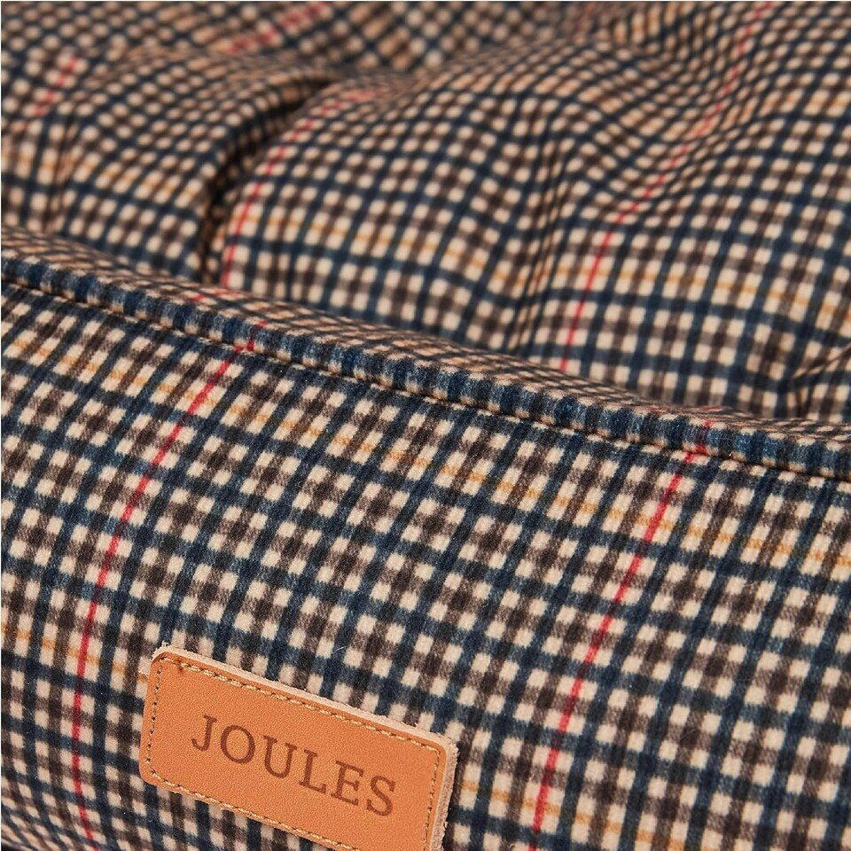 image 1 of Rosewood Joules Hensen Check Box Dog Bed | Multi | S | 1