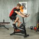 image 2 of SPORTNOW Quiet Stationary Exercise Bike with Adjustable Seat, Black