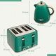 image 7 of HOMCOM 1.7L Kettle and Toaster Set with Defrost Reheat and Crumb Tray Green