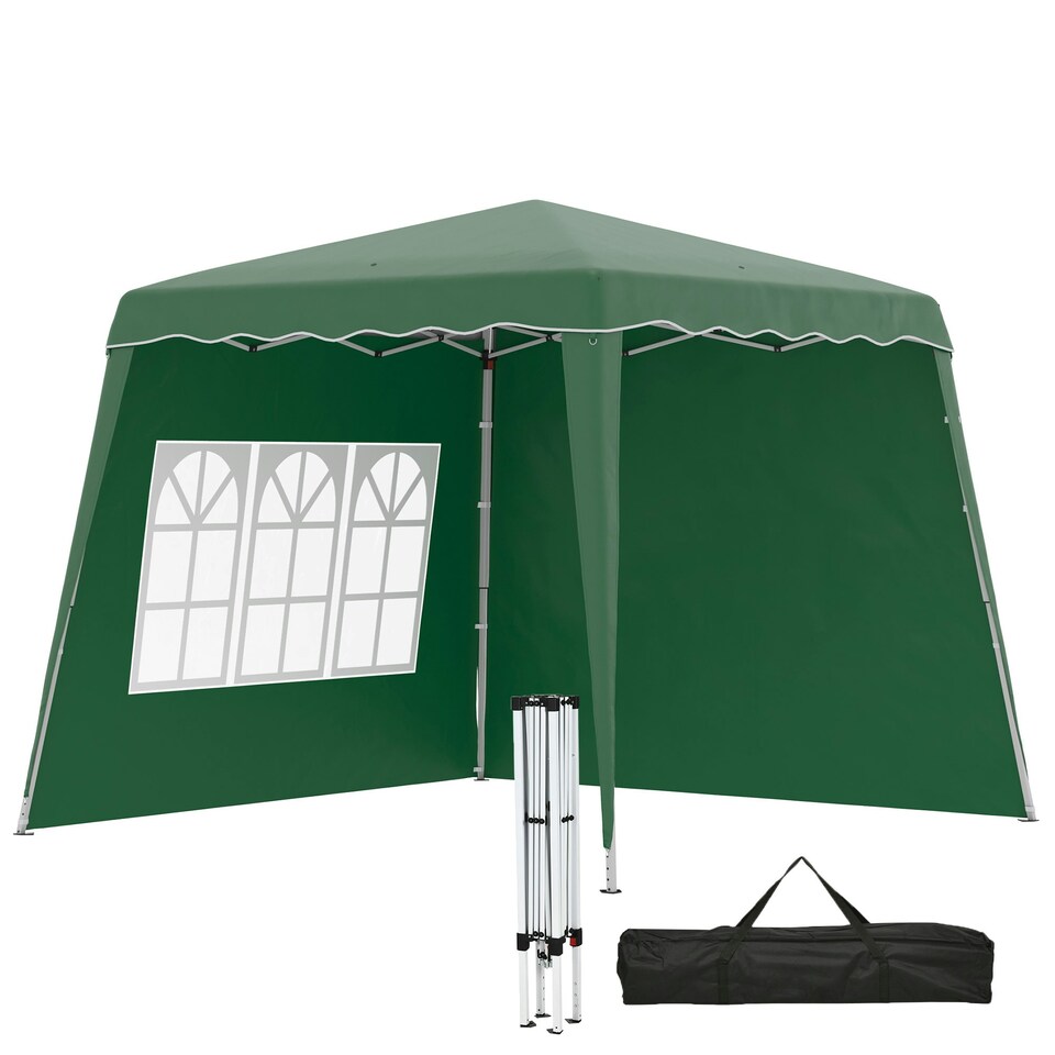 image 1 of Outsunny 2.4 x 2.4m UV50+ Pop Up Gazebo Canopy Tent with Carry Bag, Green