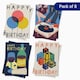 image 1 of Contemporary Birthday Card Pack by Laura Darrington – Box of 8 (4 Designs)