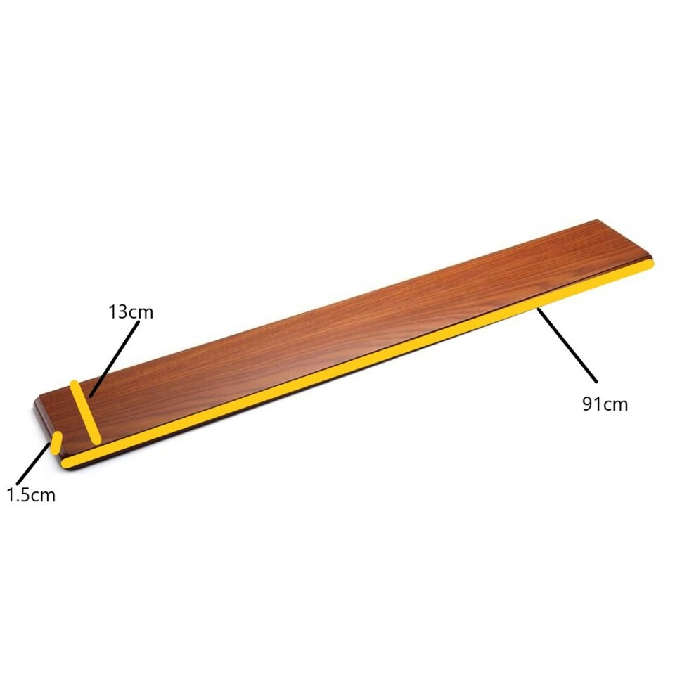 image 1 of Greenhurst Easy Fit Radiator Shelves, 60/91/115cm, Oak Finish – No Drilling Needed Brown | Oak | 91