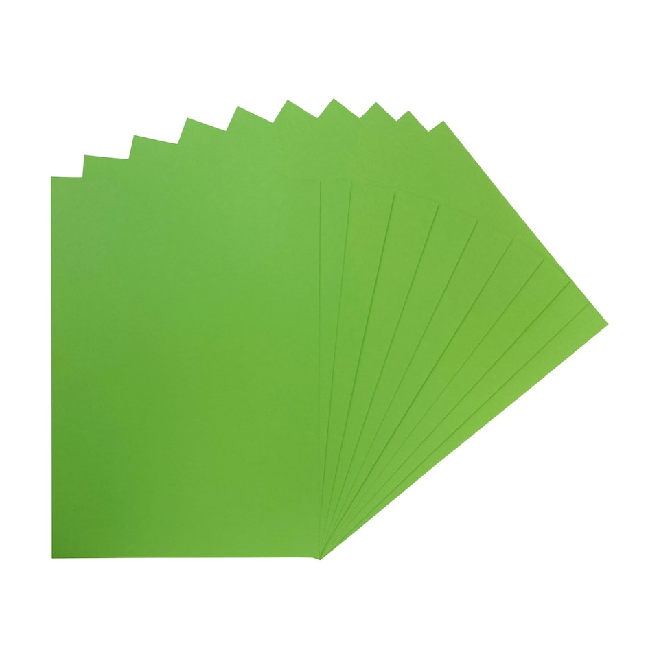 image 1 of Pack of 50 A4 Coloured Card 160gsm Sheets Green | Light Green | A4