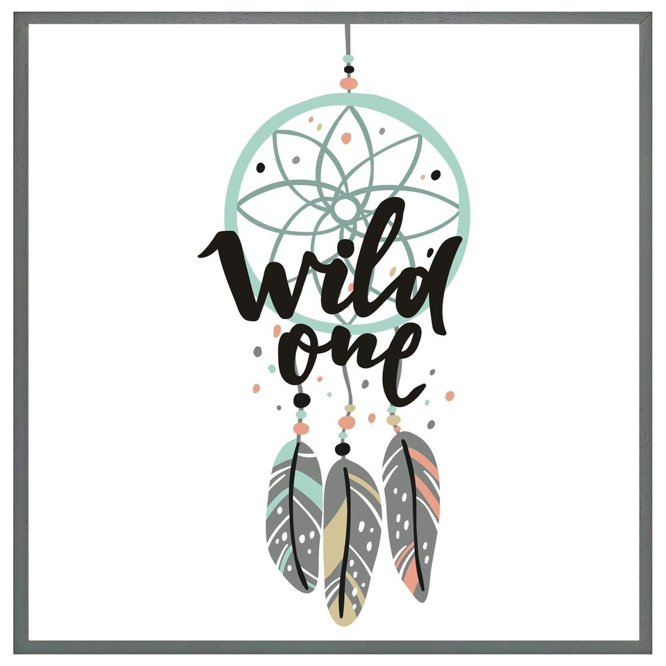 image 1 of Cute print in boho style (Picutre Frame) White | S