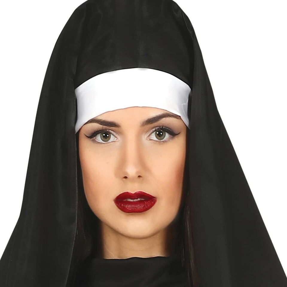 image 1 of Fancy Dress Adult Bad Nun - M