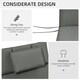 image 4 of Outsunny Garden Sun Lounger Chair Cushion Reclining Relaxer Indoor Outdoor Grey | Grey